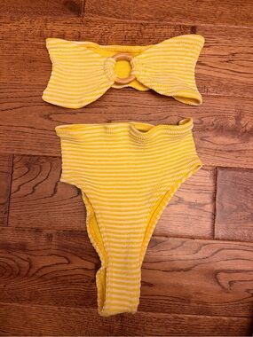 Cleonie x fp movement Bikini Sunshine Stripe one size perfect condition